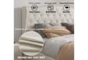 Gdood Polsterbett Stauraumbett Chesterfield Samt beige/grau Bild 5