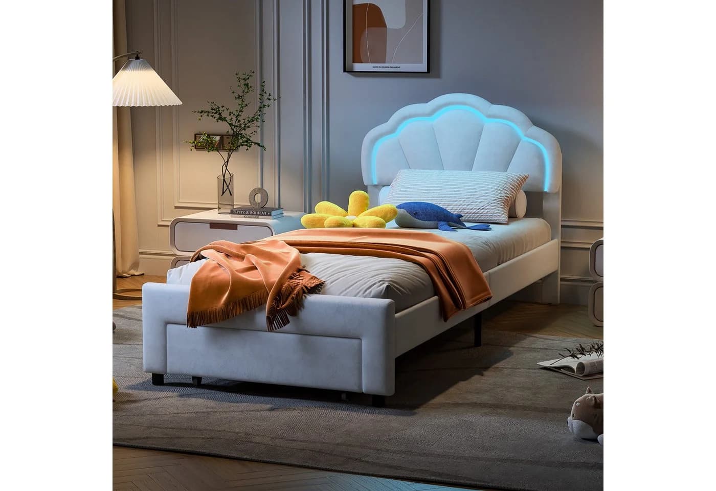 Gdood Polsterbett mit LED-Beleuchtung und Stauraum - Bild 2