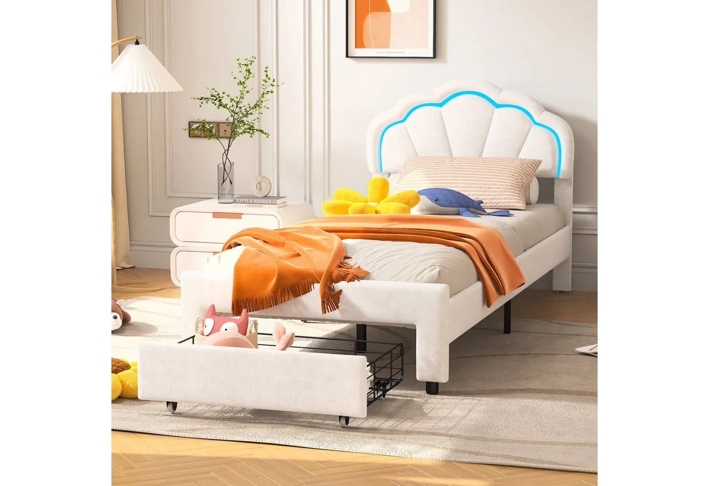 Gdood Polsterbett mit LED-Beleuchtung und Stauraum - Bild 4