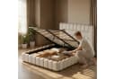 PXloue Polsterbett mit LED-Beleuchtung und Stauraum Beige Bild 1
