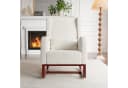 PXloue Schaukelstuhl Relaxsessel Loungesessel Grau Massivholz Bild 1