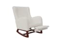 PXloue Schaukelstuhl Relaxsessel Loungesessel Grau Massivholz Bild 3