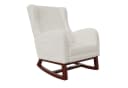PXloue Schaukelstuhl Relaxsessel Loungesessel Grau Massivholz Bild 4