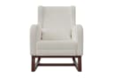 PXloue Schaukelstuhl Relaxsessel Loungesessel Grau Massivholz Bild 5