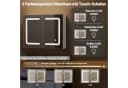 PXloue Badezimmerspiegelschrank Doppeltür Hängeschrank 80x60x13.5 cm LED-Beleuchtung Bild 5
