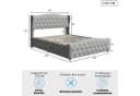 PXloue Polsterbett Beige Samt mit Stauraum und Lattenrost Bild 5