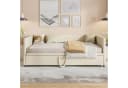PXloue Polsterbett Daybett Beige Samt mit Unterbett Bild 4