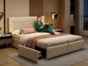 Furnishings Home LED Polsterbett mit Stauraum und verstellbarem Kopfteil Bild 1