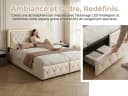 Furnishings Home LED Polsterbett mit Stauraum und verstellbarem Kopfteil Bild 3