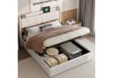 Furnishings Home Polsterbett Beige Stauraum USB Bild 2