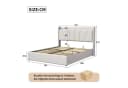 Furnishings Home Polsterbett Beige Stauraum USB Bild 3