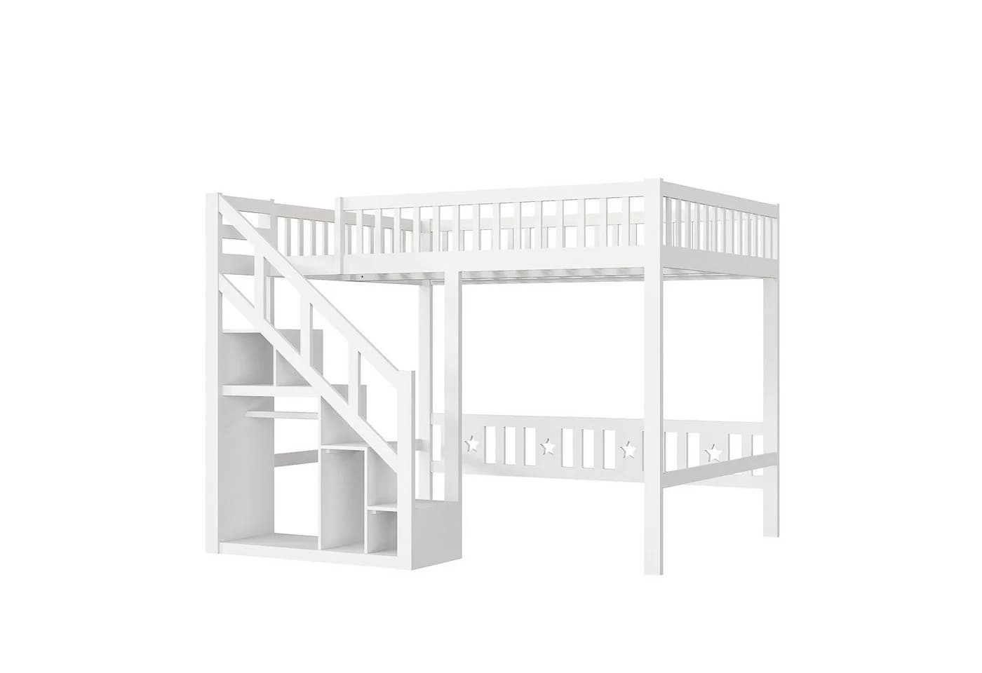 Furnishings Home Hochbett Weiß mit Treppe und Stauraum - Bild 4