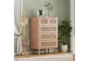 Furnishings Home Kombikommode Rattan Sideboard Modern Beige Bild 2