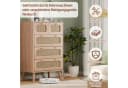 Furnishings Home Kombikommode Rattan Sideboard Modern Beige Bild 4
