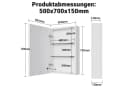 Furnishings Home Badezimmerspiegelschrank Weiß LED Beleuchtung Touchschalter Bild 5