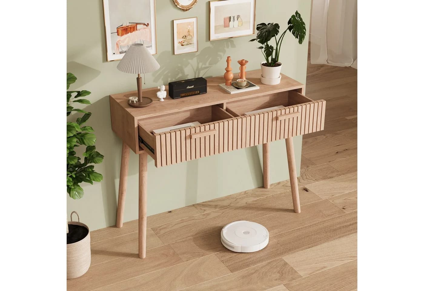 Furnishings Home Konsolentisch mit 2 Schubladen Modern Beige - Bild 2