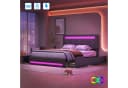Doppelbett mit Stauraum, LED-Beleuchtung und verstellbarer Kopfhöhe Bild 2