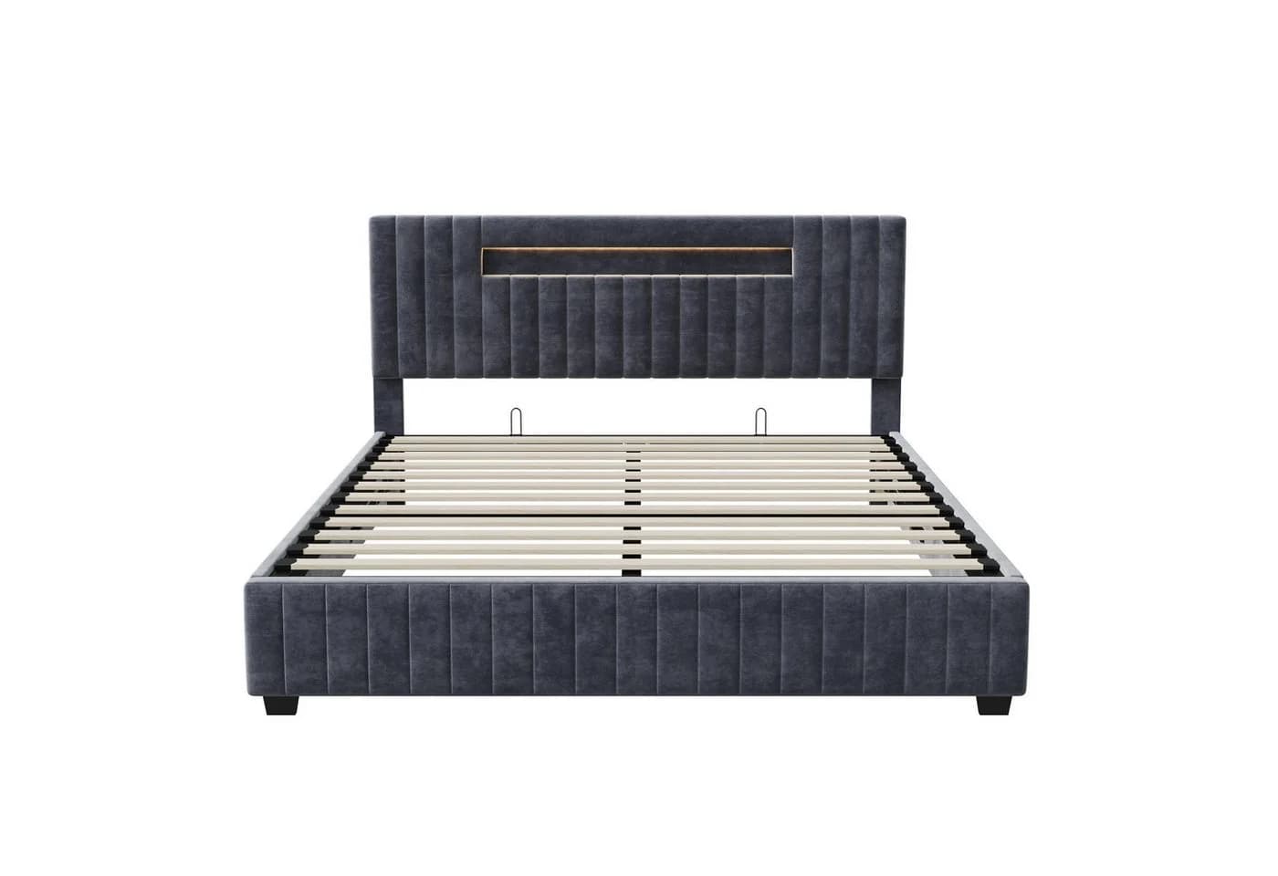 Gdood LED Polsterbett Stauraumbett Doppelbett 140x200 cm
