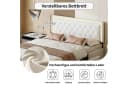 Gdood Polsterbett mit LED-Beleuchtung und Stauraum Beige Bild 5
