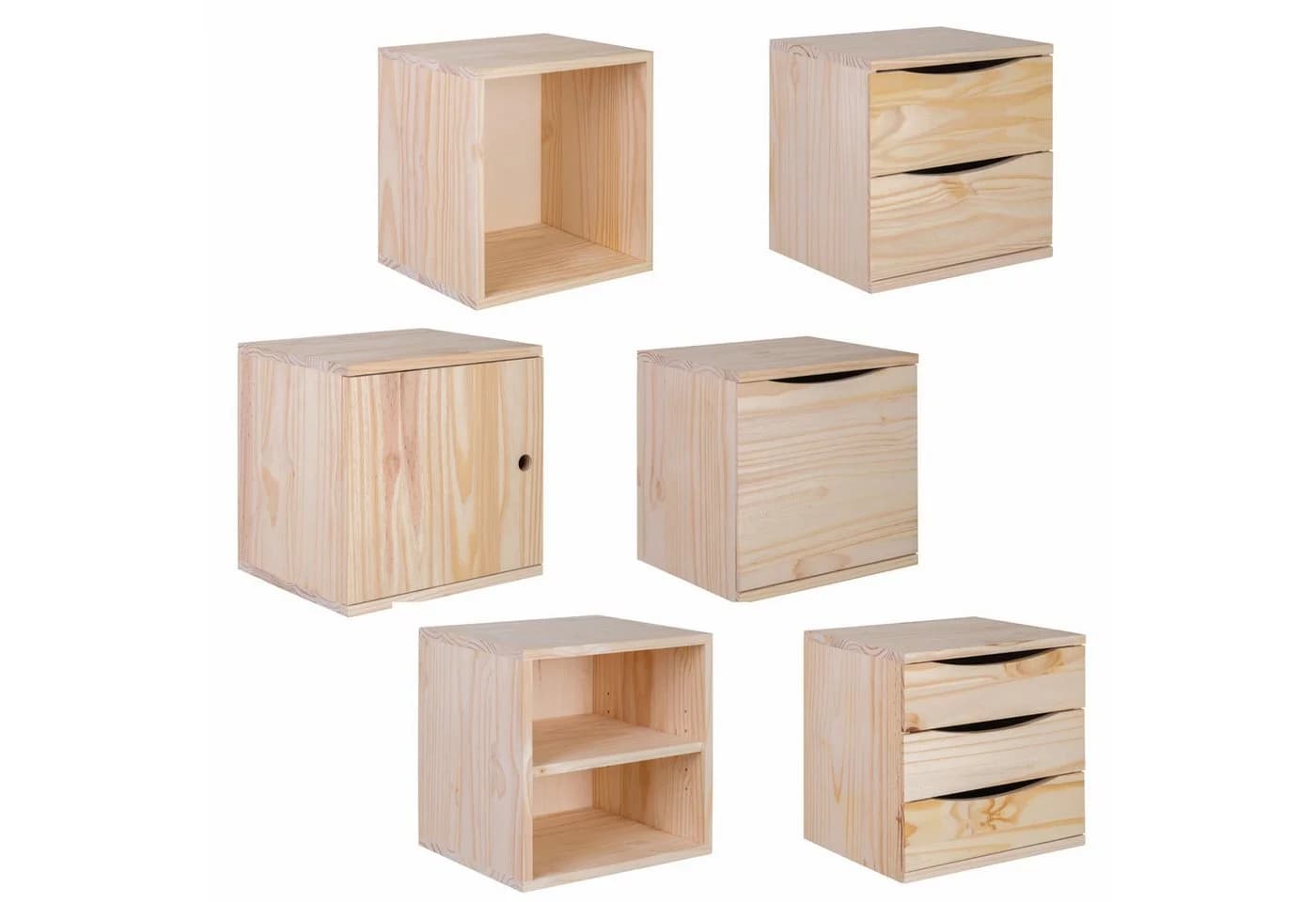 Lusimat Regalwürfel Modulable Kiefer Massiv - Bild 2