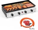 LALAHO Tischgasgrill mit 4 Brennern, Tragbar, Schwarz/Rot Bild 2