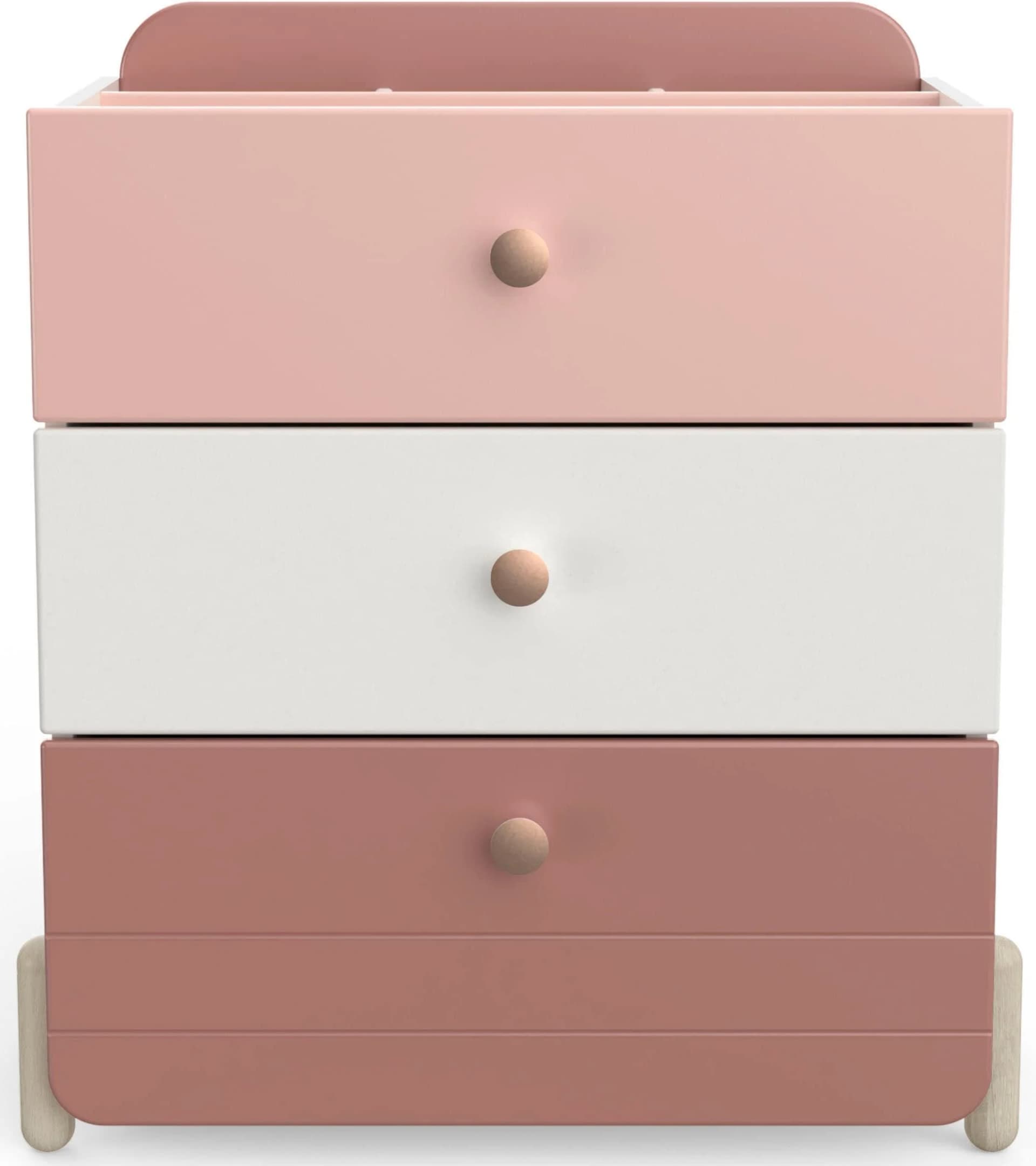 DEMEYERE GROUP Jade Kombikommode Rosa/Weiß mit 3 Schubladen