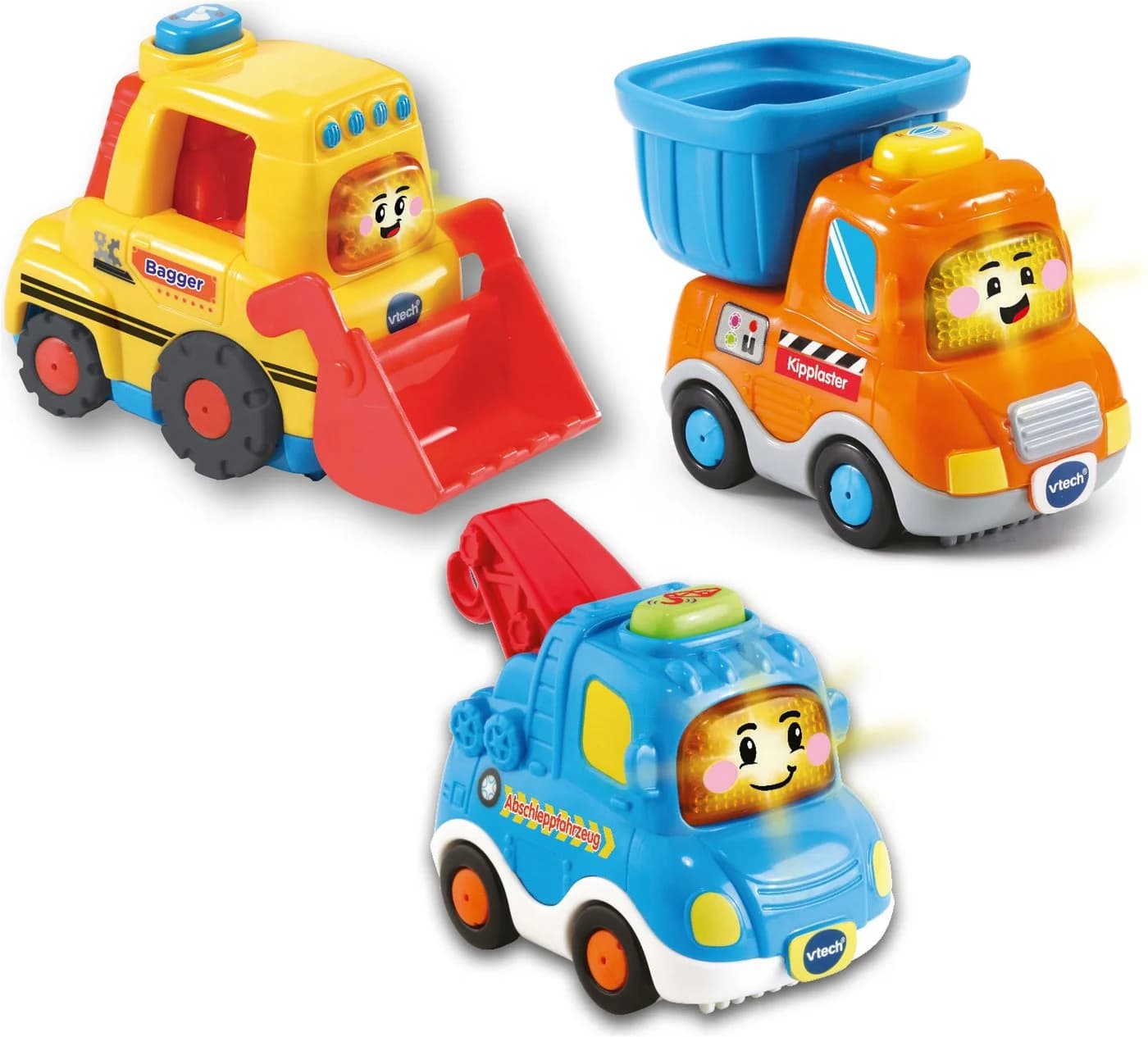 Vtech® Spielzeug-Auto Tut Tut Baby Flitzer 3er Set Baustellenfahrzeuge Bunt