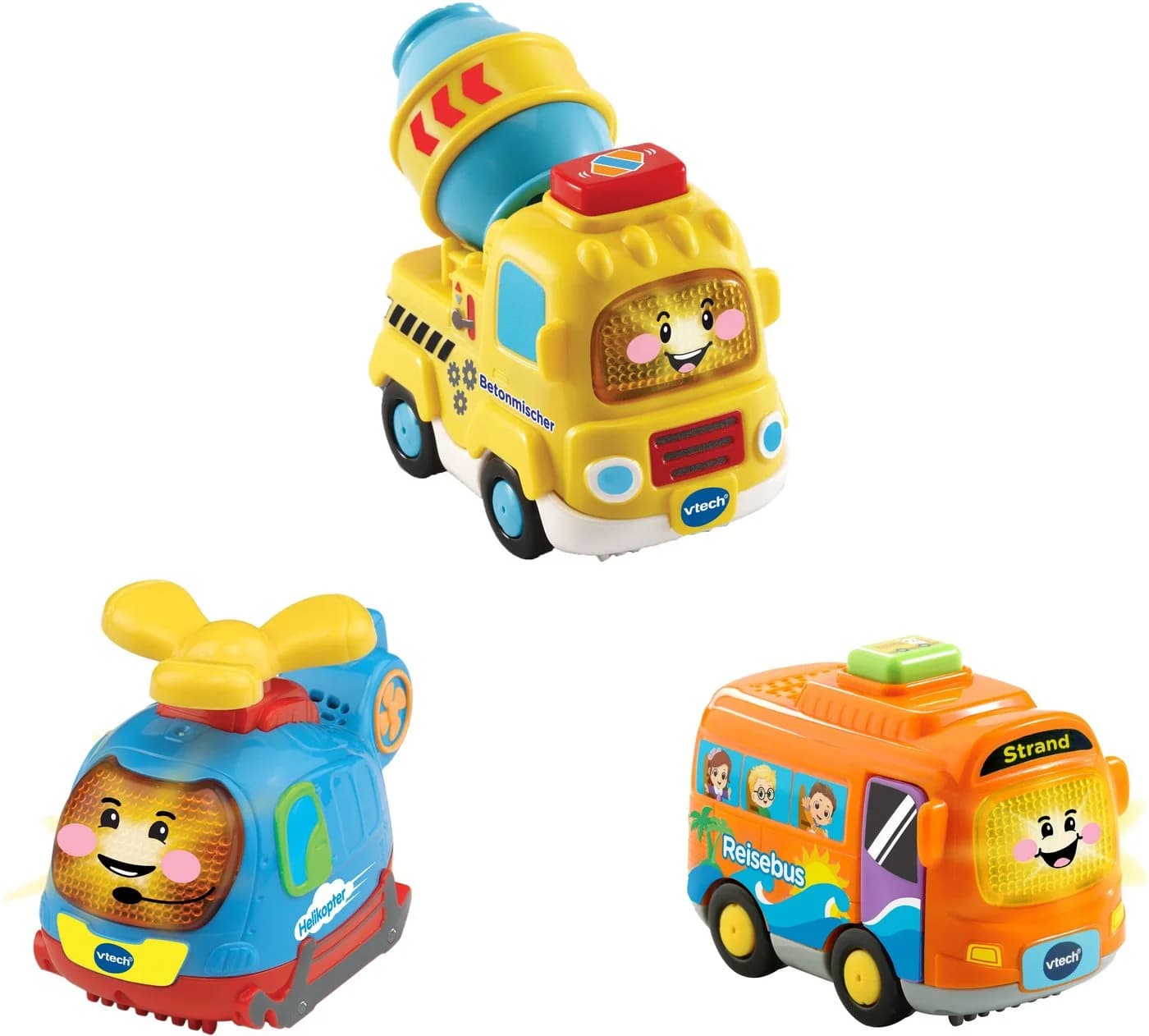 Vtech® Tut Tut Baby Flitzer 3er-Set Reisebus Helikopter Betonmischer Bunt