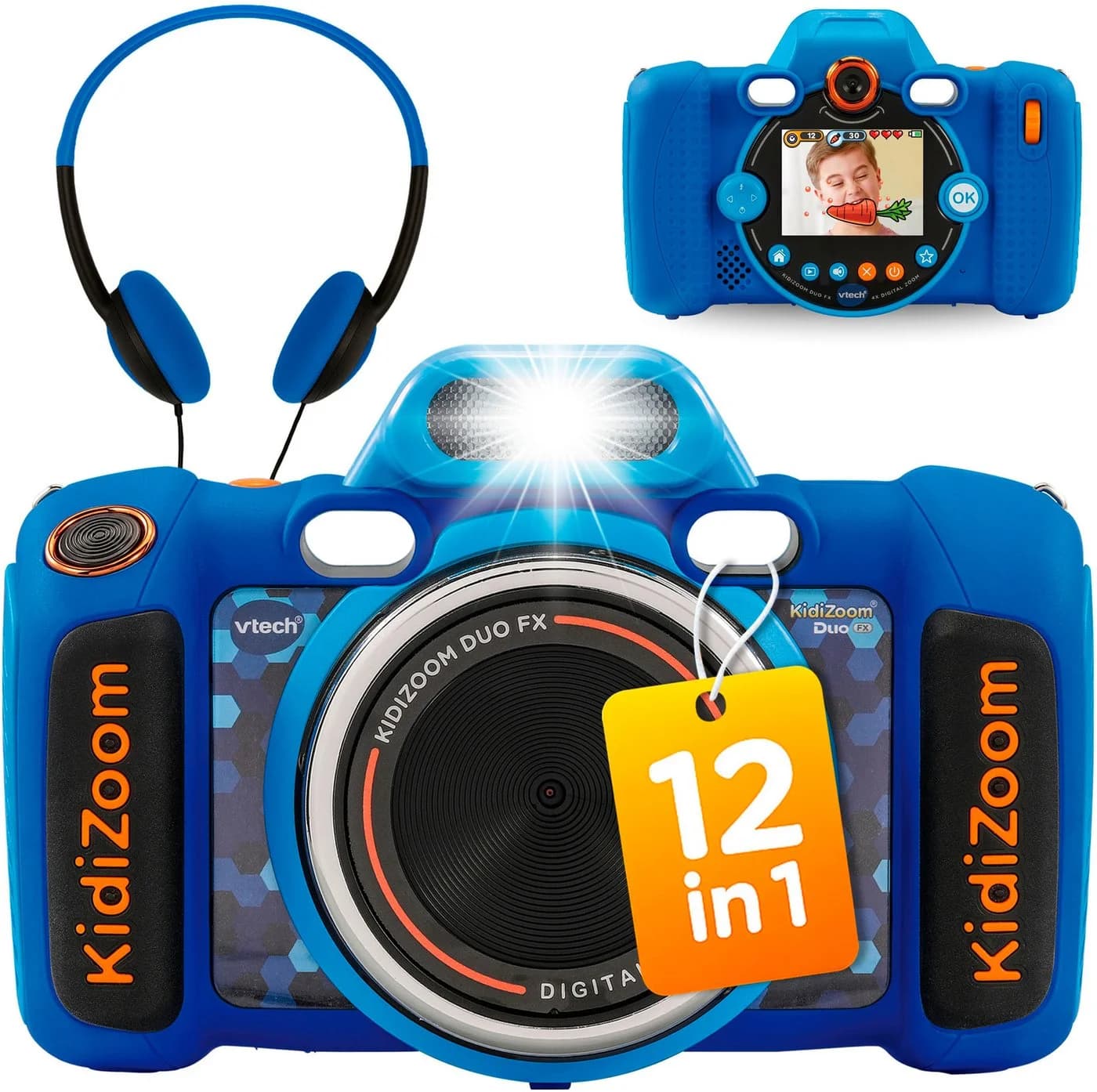 Vtech KidiZoom Duo FX Kinderkamera Blau mit Kopfhörer - Bild 2