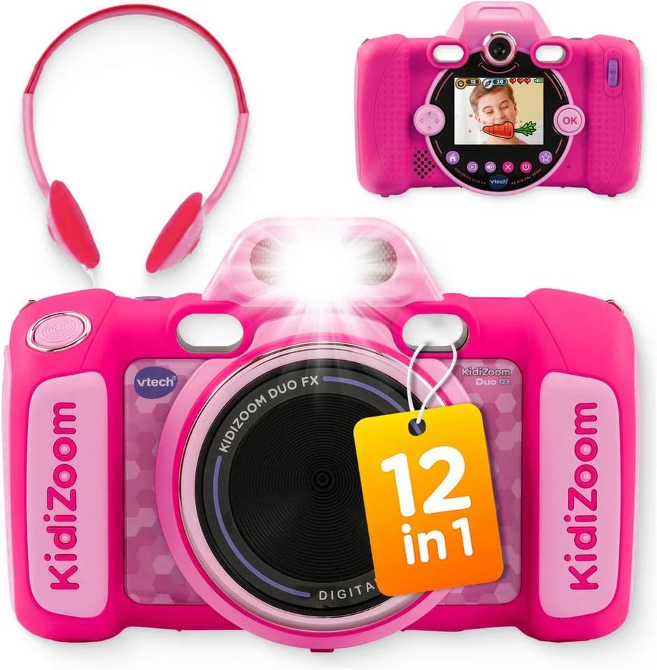 Vtech KidiZoom Duo FX Kinderkamera Pink mit Kopfhörer - Bild 2