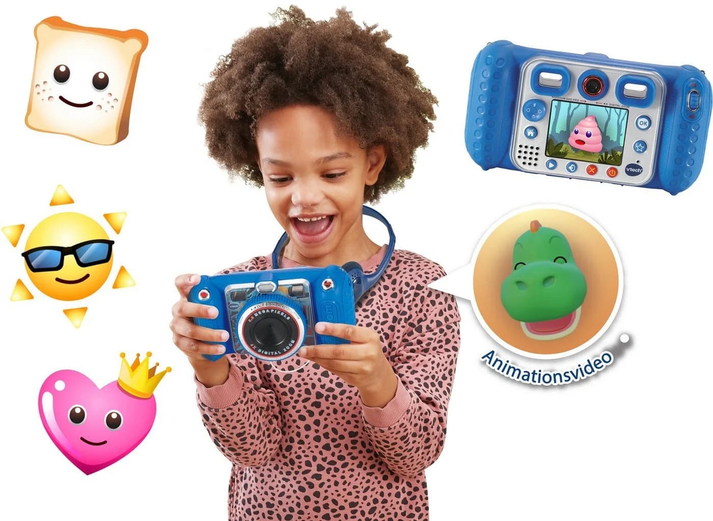 Vtech KidiZoom Duo Pro Kinderkamera Blau mit Kopfhörer - Bild 5