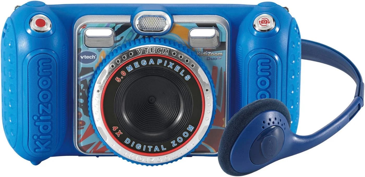VTECH KidiZoom Duo Pro Kinderkamera Blau mit Tragetasche