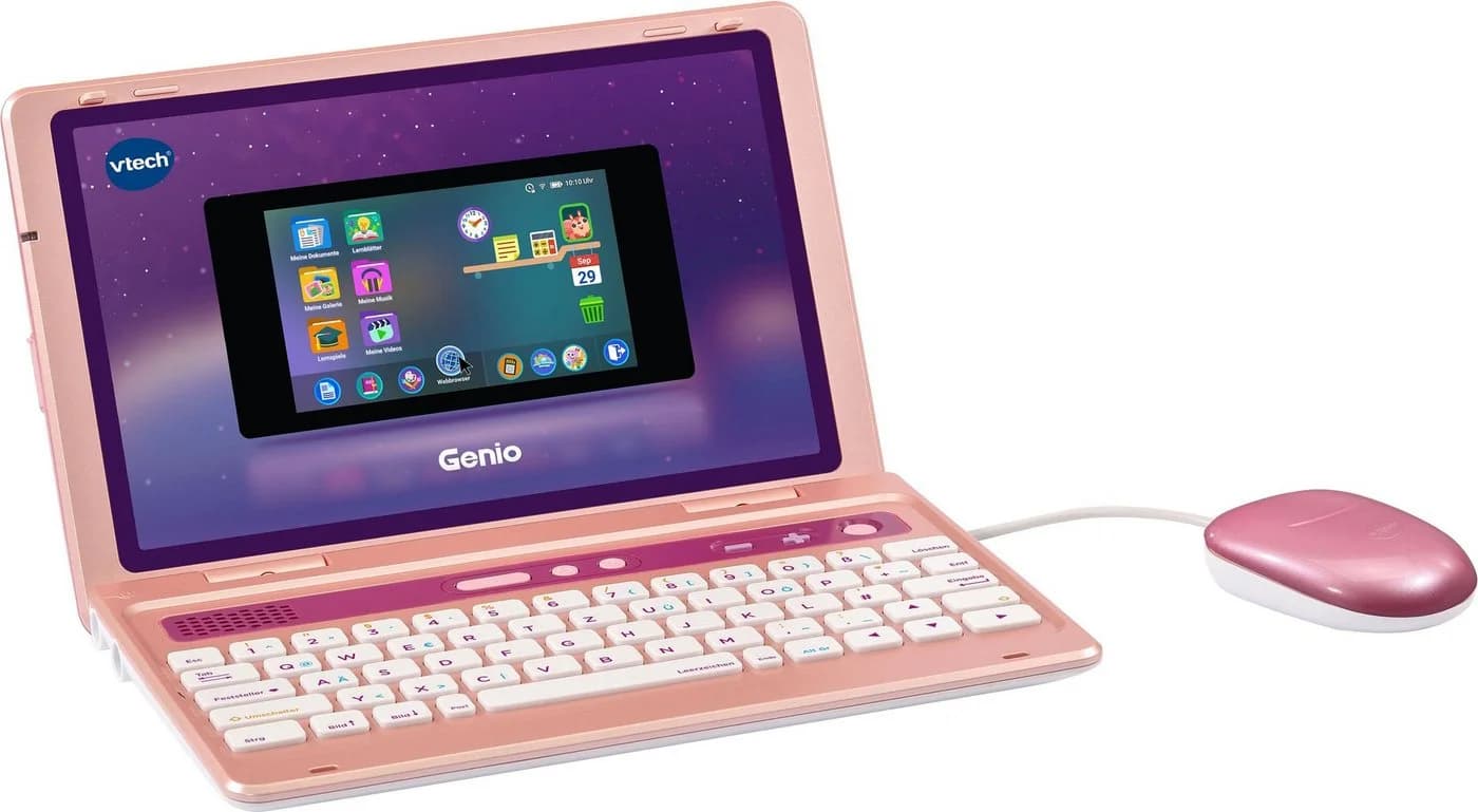 VTECH School & Go Genio Lernlaptop Pink mit 5 Zoll Display