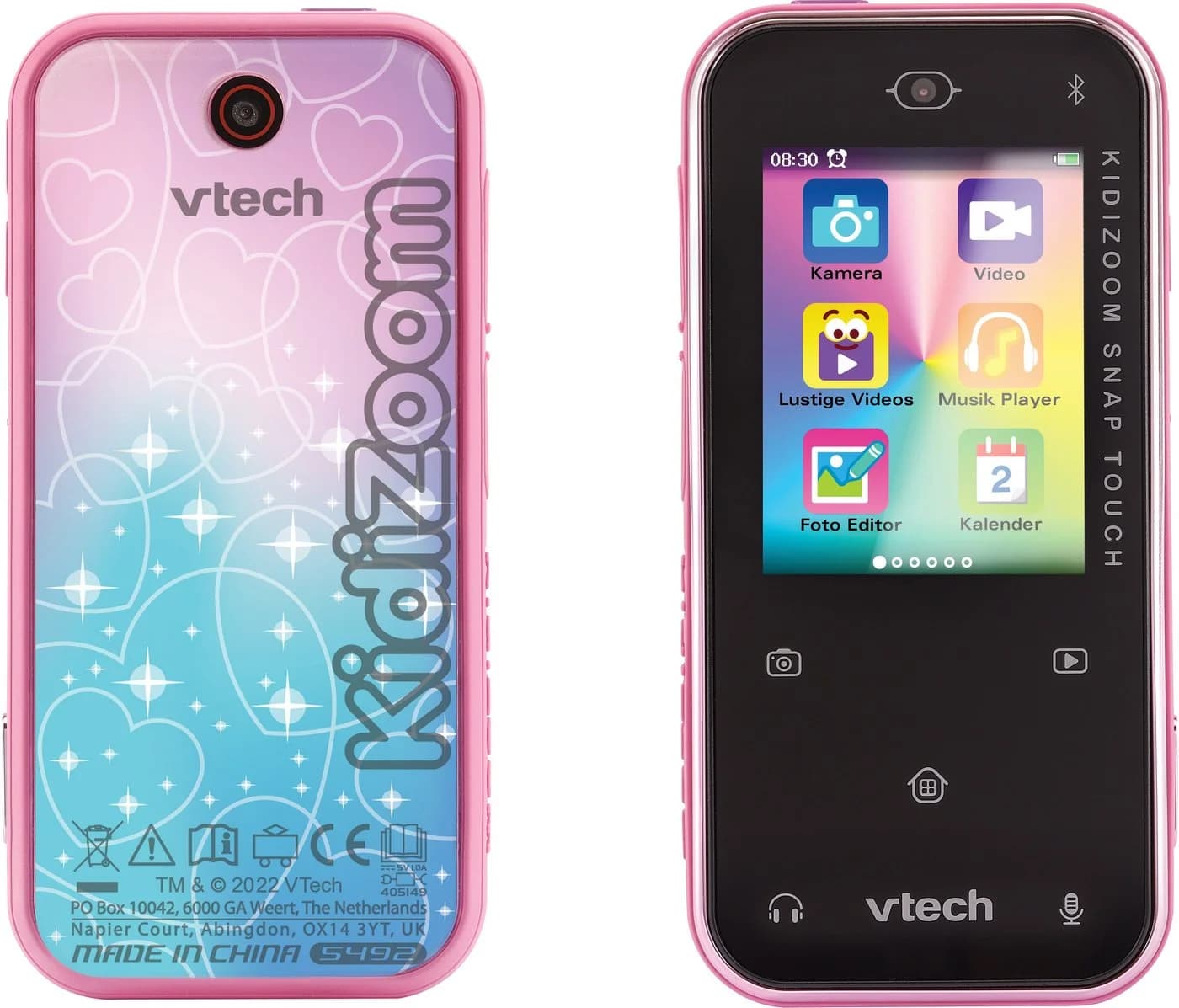 Vtech KidiZoom Snap Touch Kinderkamera Pink Smartphone-Design
