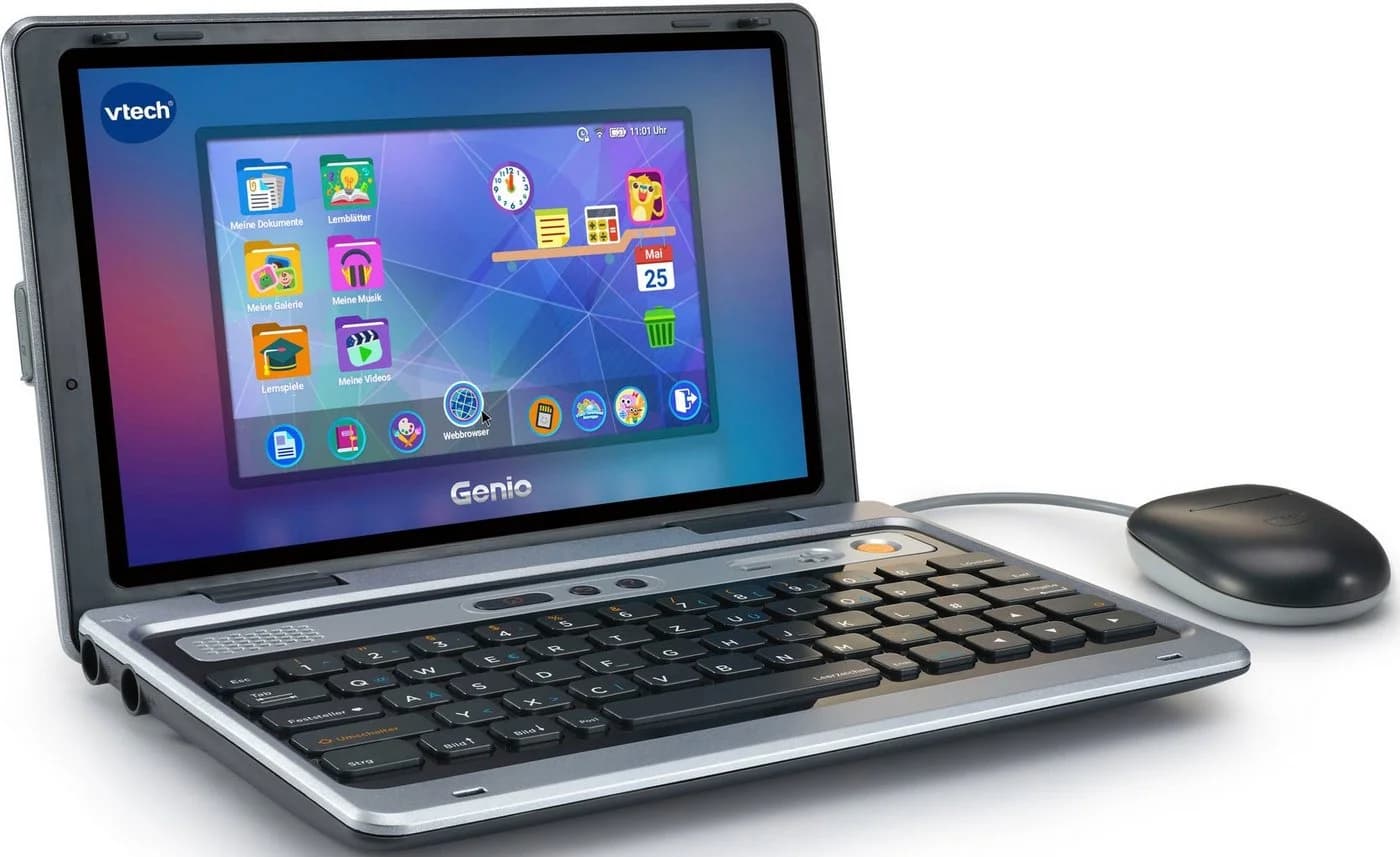 VTECH School & Go Genio Lernlaptop XL Silber Kindercomputer