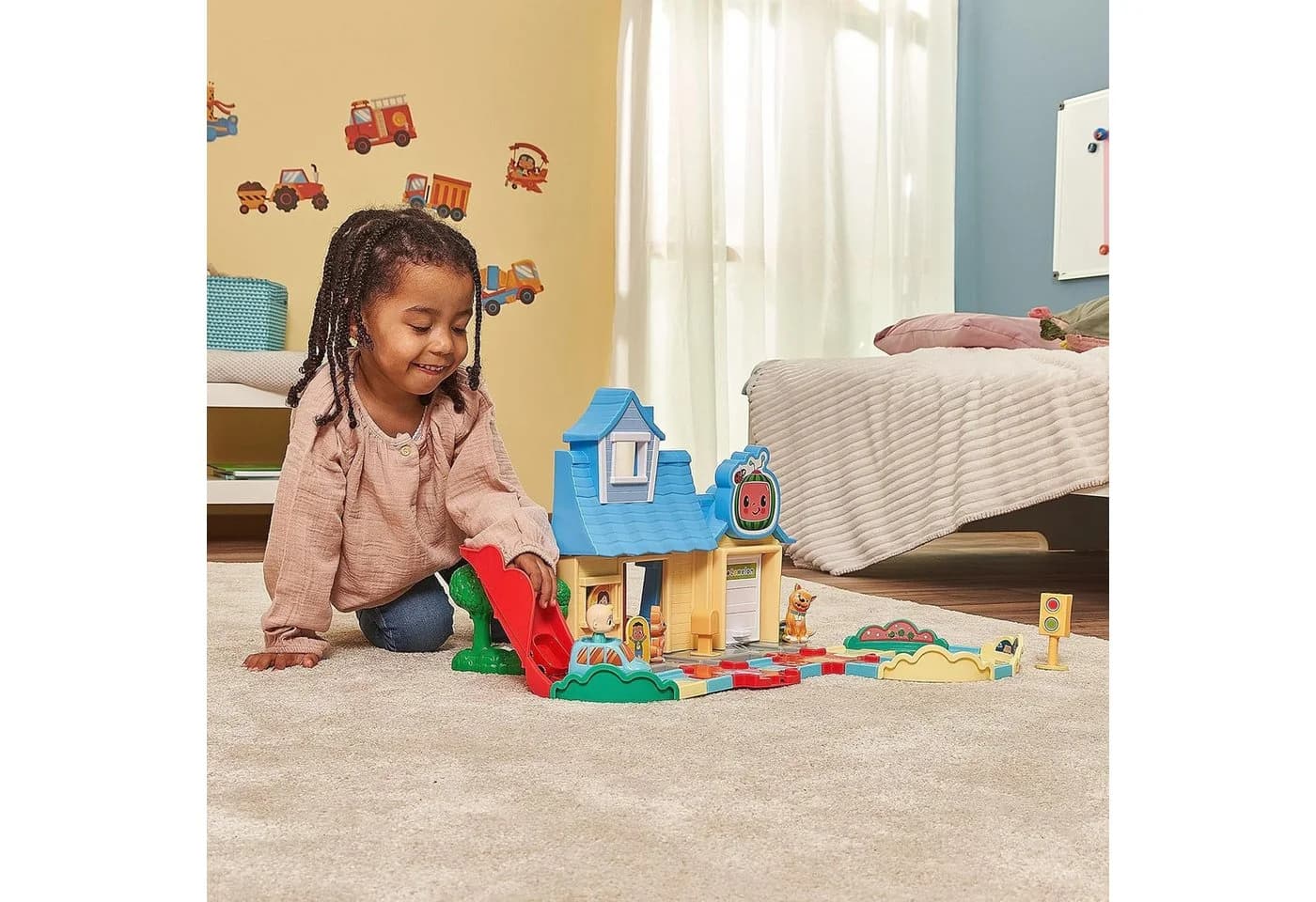 Vtech® Lernspielzeug Cocomelon - JJs Spielhaus Schienenset mit mehr als 30 Melodien, Liedern und Sätzen