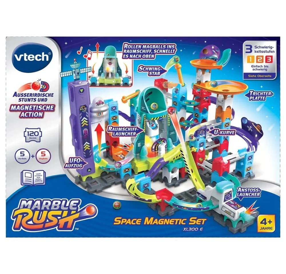 Vtech MarbleRush Space Magnetic Set XL300 E - Interaktive Kugelbahn mit Magnet