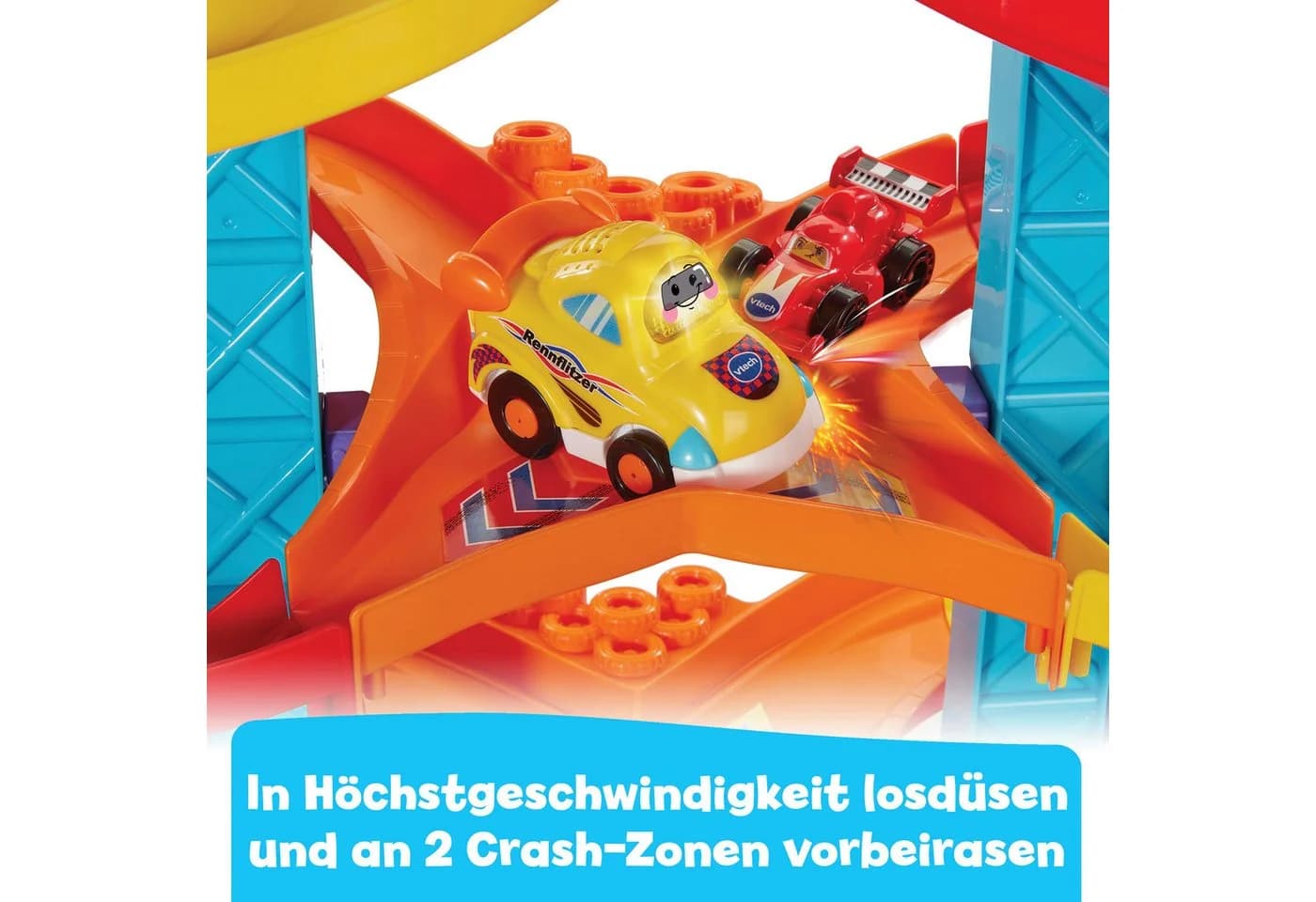 Vtech Spiel-Gebäude Tut Tut Baby Flitzer Zickzack-Turm Bunt mit Rennauto