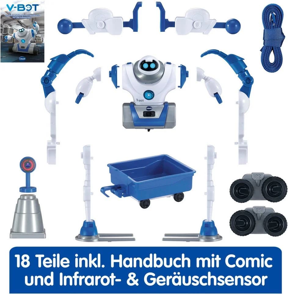 Vtech Roboter V-Bot 5-in-1 Bausatz Bunt Motorisiert