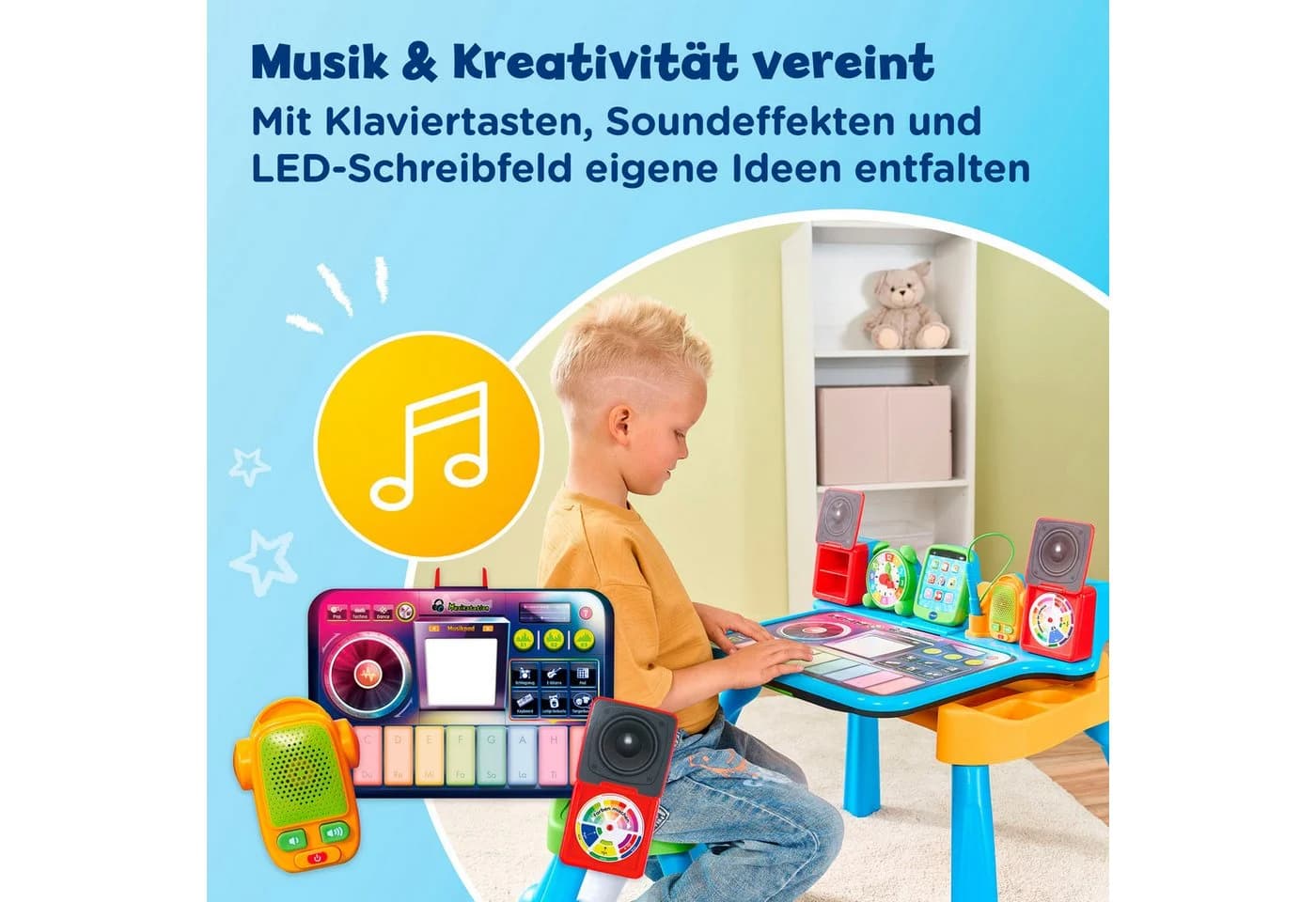 Vtech® Spieltisch 6-in-1 Magischer Schreibtisch Blau/Orange - Bild 4