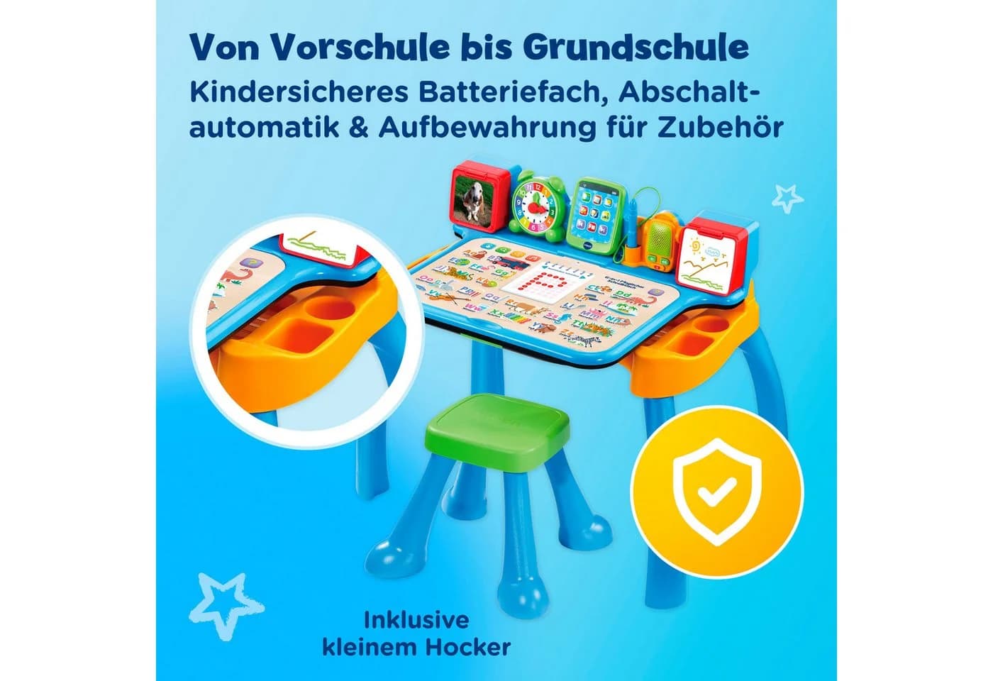 Vtech® Spieltisch 6-in-1 Magischer Schreibtisch Blau/Orange - Bild 5