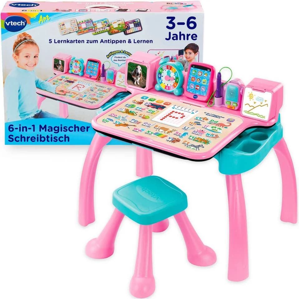 Vtech® Spieltisch 6-in-1 Magischer Schreibtisch Rosa - Bild 2