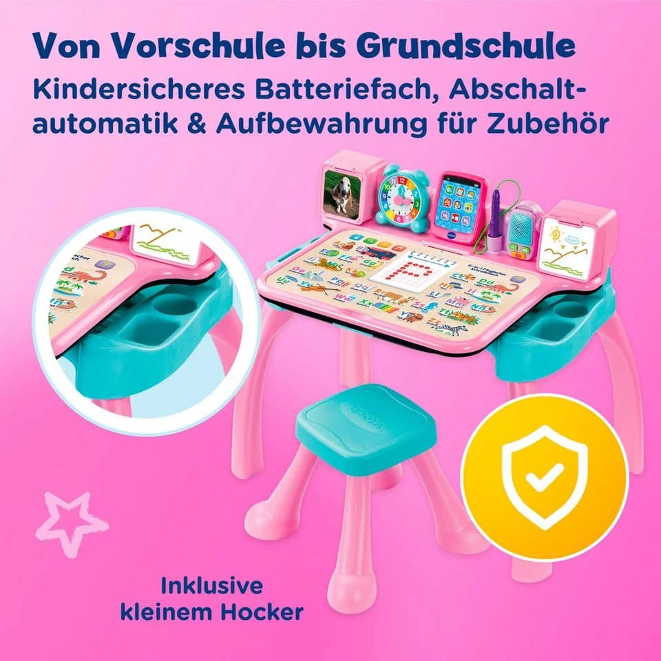 Vtech® Spieltisch 6-in-1 Magischer Schreibtisch Rosa - Bild 5