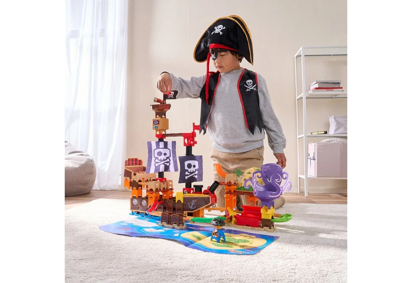 Vtech Marble Rush Piratenschiff Set mit Sound und 143 Bauteilen