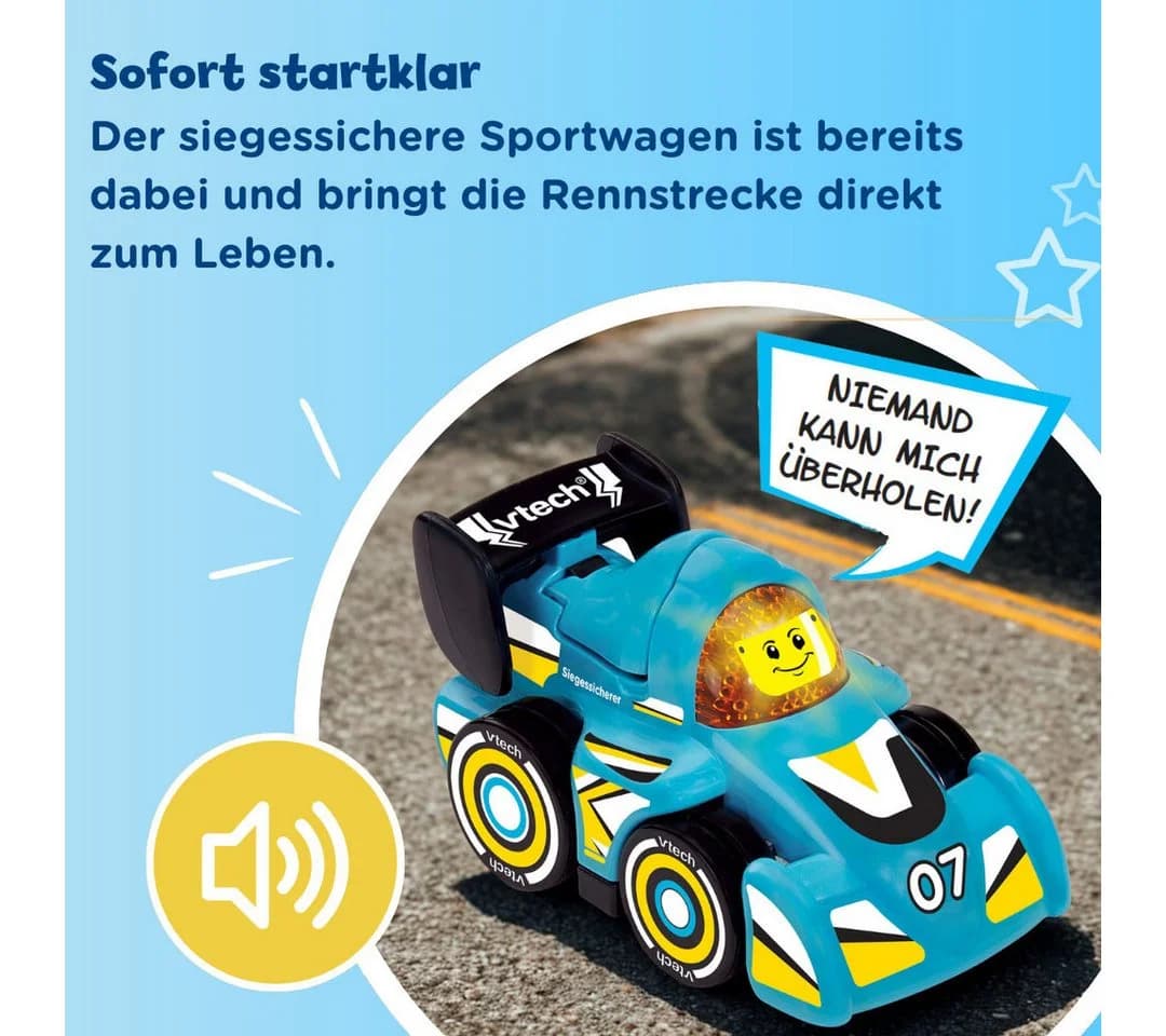 Vtech® Autorennbahn Tut Tut Baby Flitzer - Kleine Rennstrecke - Bild 5