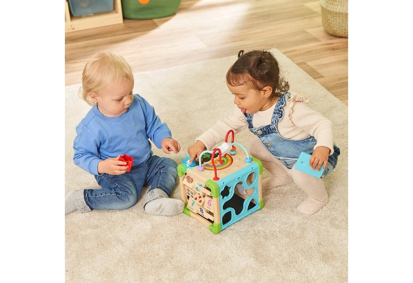 Vtech® Motorikwürfel Interaktiver Holz-Spielwürfel Bunt - Bild 4