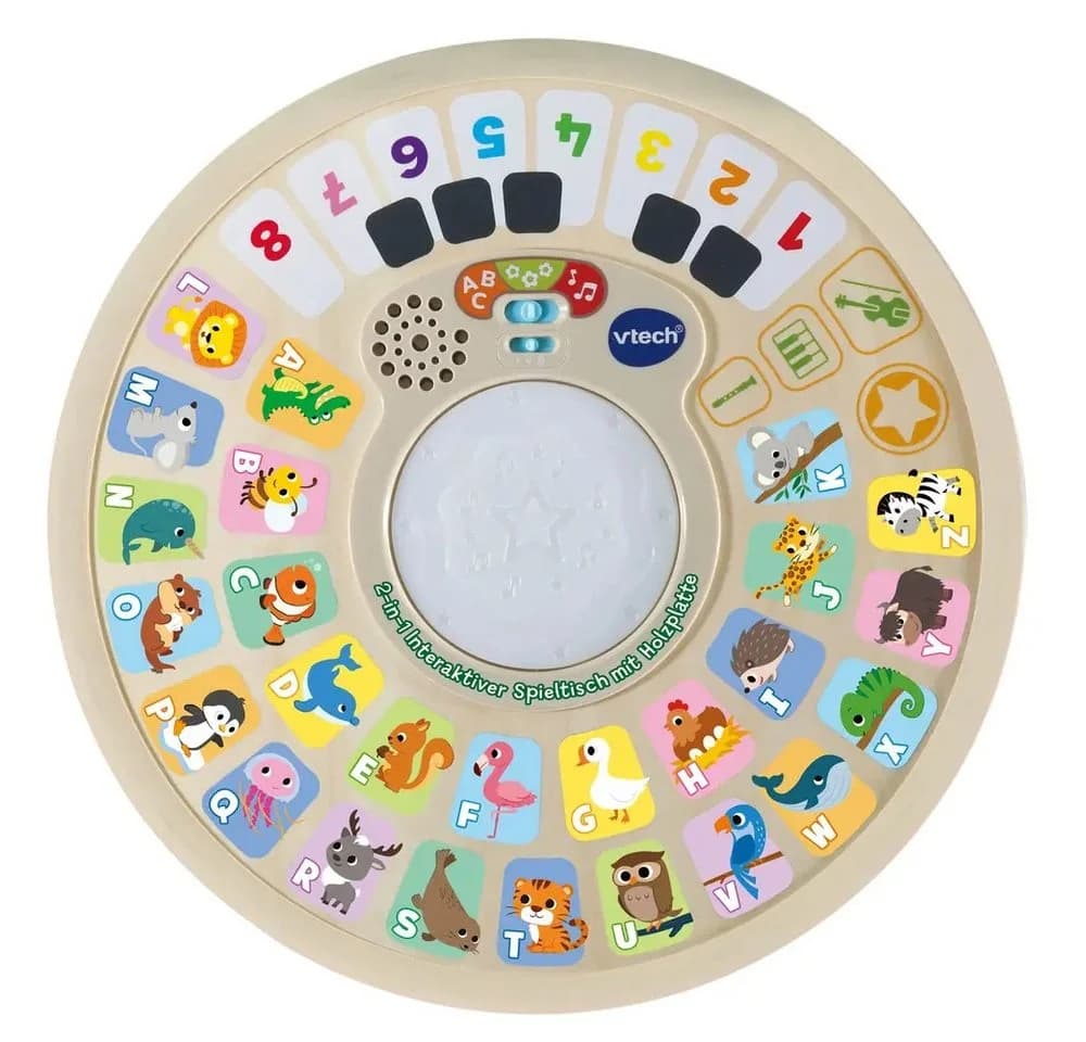 Vtech Greifspielzeug 2-in-1 Interaktiver Spieltisch mit Holzplatte - Bild 4
