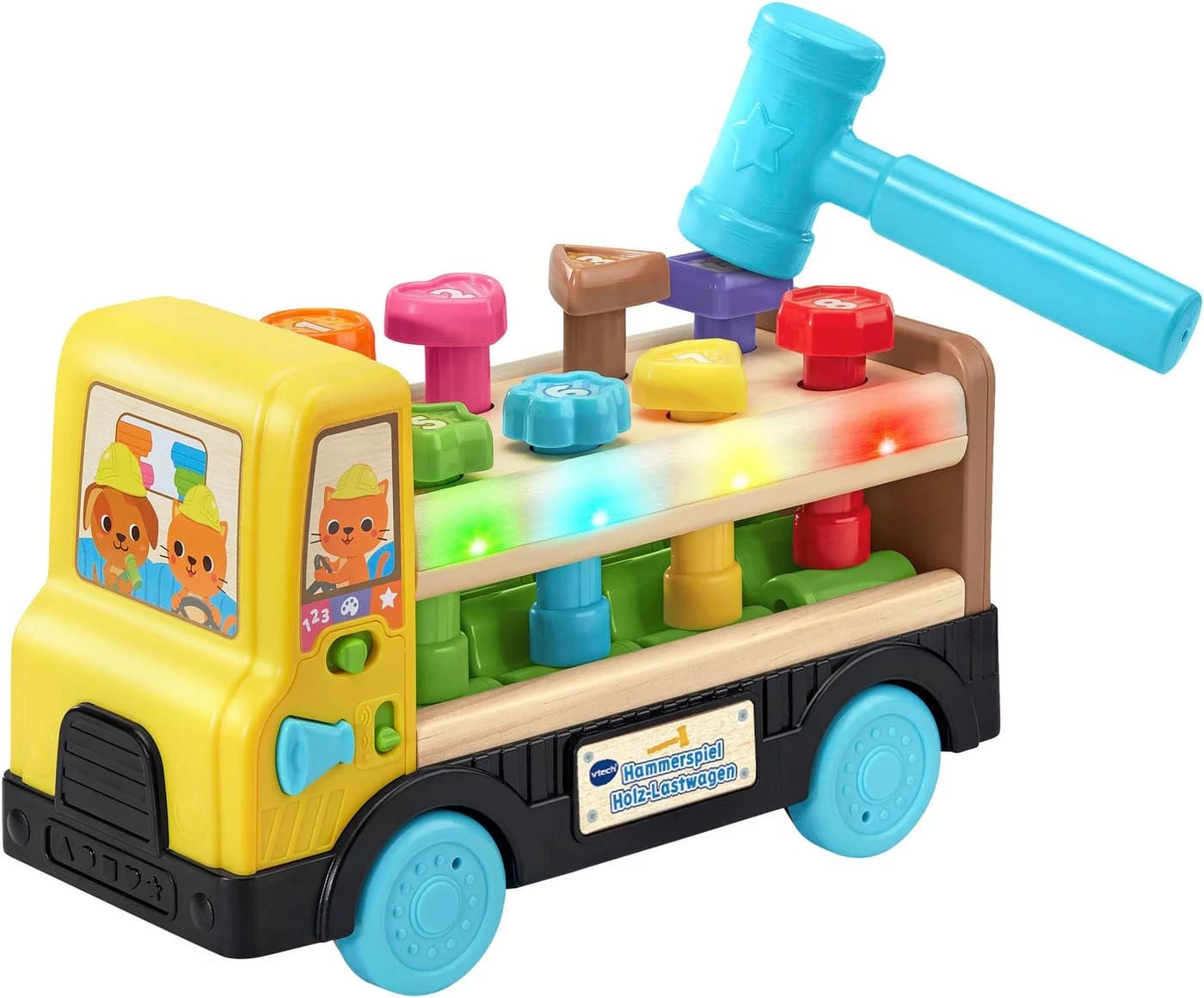 VTECH Hammerspiel Holz-Lastwagen Bunt Lernspielzeug mit Hammer - Bild 2