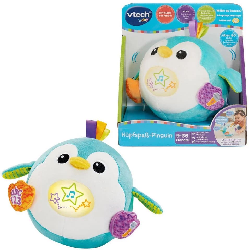 VTech Baby Hüpfspaß-Pinguin Plüschfigur mit Aufnahmefunktion - Bild 2
