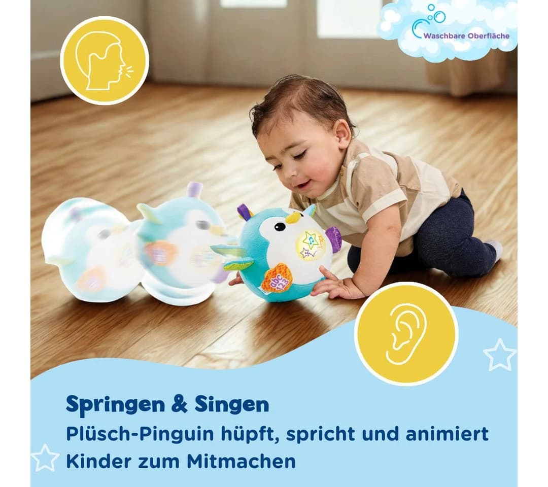 VTech Baby Hüpfspaß-Pinguin Plüschfigur mit Aufnahmefunktion - Bild 3